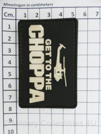 Embleem Get To The Choppa met klittenband - 5 x 7½ cm