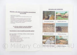 Defensie IK 5-137 instructiekaart Ammunition Awareness met gradenboog  - 12,5 x 17,5 cm - origineel