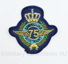 KLU Luchtmacht 75 jaar embleem - zeldzaam - 8 x 8 cm - origineel