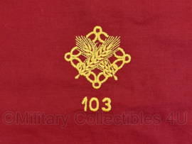 Nederlands leger halsdoek 103 Regiment bevoorradingstroepen en Transporttroepen - donker rood -  origineel