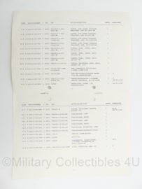 KL Nederlandse leger handout handboek Detaillijst Vrachtauto Open Laadbak 6 ton 4x4 DAF YA-5441 1989 - 21 x 15 cm - origineel