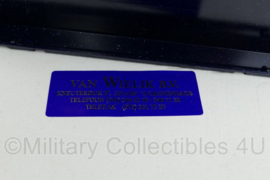 Kunststof medaille doosje blauw LEEG - maker van Wielik - 20 x 9 x 2 cm - origineel