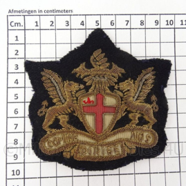 Brits Antiek pet insigne "London" - 10 x 10 cm - Origineel