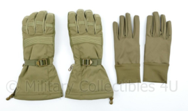 Defensie handschoen vinger vochtregulerend groen W+R Pro met binnenhandschoen - maat Large = 10- NIEUW  - origineel