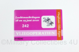 KLU Luchtmachtdagen 2010 Vliegoperation ID kaart -  origineel