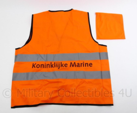 Koninklijke Marine nieuw model reflectie vest oranje met opbergtas - 22 x 18 x 3 cm - origineel