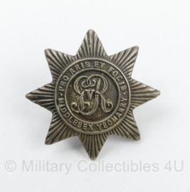 WO2 Britse Middlesex Yeomanry cap badge - 3,5 x 3,5 cm - origineel