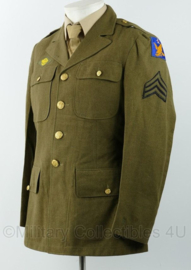 WO2 US Army Sergeant Class A jacket januari 1942 - maat 36R = NL maat 46 regular - origineel