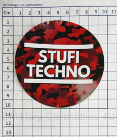 STUFI Techno sticker - diameter 9,5 cm - origineel