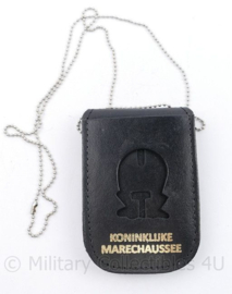 Kmar Koninklijke Marechaussee Brevet houder ID houder met halsketting - Type 1 - zwart leder - origineel