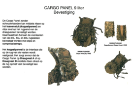 NFP Multitone Cargo Panel Cargopanel 9 Liter Rugzak met draagriemen - nieuw - origineel