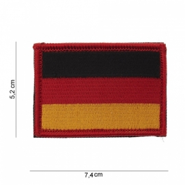 Uniform landsvlag Duitsland stof - met klittenband - 5,2 x 7,4 cm