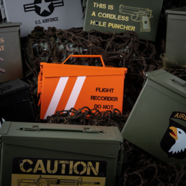 Munitiekist 30 Cal. Oranje - Flight Recorder Do Not Open
