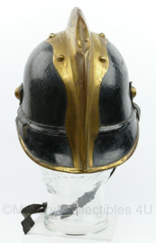 Duitse Freiwillige Feuerwehr Bollendorf Eiffel antieke lederen met messinghelm - origineel