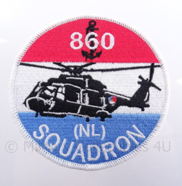 KM Koninklijke Marine "860 squadron" embleem - met klittenband - diameter 10 cm