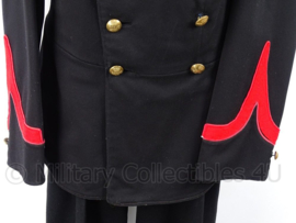 Antieke Nederlandse leger Kanonnier Artillerie uniform SET jas, broek en Schako kepi - begin 1900 -  met originele insignes - maat S - origineel