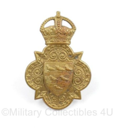 Wo2 Britse cap badge Sussex Yeomanry  - Kings Crown  - 4 x 3 cm - origineel