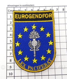 KMAR EUROGENDFOR "Europian Gendarmerie Force" embleem voor GVT tenue - 6 x 10 cm - origineel