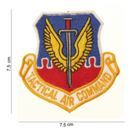 Embleem stof US Tactical Air command 7,5 x 7,5 cm.