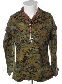 US Marine Corps Marpat jas - Digital Woodland - 32 Extra Short - met insignes en ketting - origineel