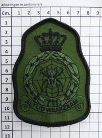 KLU 711 Squadron embleem met klittenband - 11½ x 8 cm - origineel