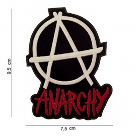 Anarchy embleem stof  - 9,5 x 7,5 cm.