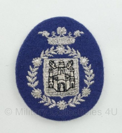 Belgische politie pet insigne - 7 x 6 cm -  origineel