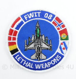 Luchtmacht embleem FWIT 08 Lethal Weapons  Weapons Instructor- met klittenband  - 9 cm. diameter