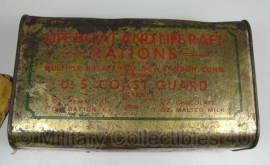 US blik "Life Boat and Life Raft rations" - US Coast Guard 1945 - origineel