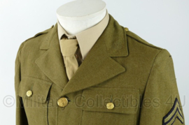 WO2 US Army Class A jacket 1942 - Rang Corporal - maat 35R = NL maat 45R = XS - origineel