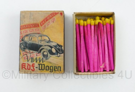 WO2 Duits luciferdoosje van echt hout - Dein KDF Wagen - 6 x 4 cm