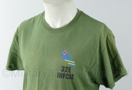 KMARNS Korps Mariniers 32e INFCIE 3 PEL Polar shirt groen - maat Medium - gedragen - origineel