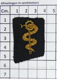 Koninklijke marine officiers Arts Dienstvak emblemen gespiegeld - 5 x 3,5 cm - origineel