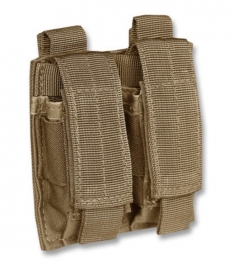 Dubbele Koppeltas voor Pistool magazijn - Molle draagsysteem -  11 x 2 x 12  cm - Coyote