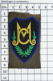 KL DT embleem tot 2000 MC Militaire Colonne - ongevouwen - 9 x 5 cm - origineel