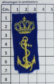 Koninklijke Marine Zeeofficier Dienstvak emblemen gespiegeld - 7 x 3 cm - origineel