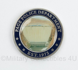 US Police City of Page AZ Police Department coin - diameter 3,5 cm - origineel