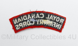 Canadese leger Royal Canadian Infantry Corps shoulder title - 12 x 5 cm - origineel