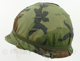 M1 helm met Woodland overtrek - origineel
