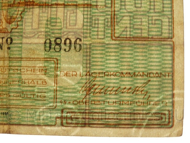 WO2 Duits Westerbork Lagergeld 1944 - 100 cent - origineel