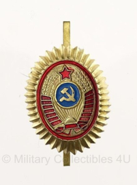 Russische USSR Politie officiers pet insigne metaal - origineel