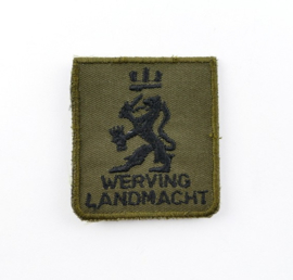 KL Nederlandse leger Werving Landmacht Selectie en Wervingcentrum KL borstembleem - met klittenband - afmeting 5 x 5 cm - origineel