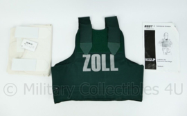 Duitse Zoll Douane groen kogel- en steekwerend vest met SK1 ballistische inhoud en hoes en extra wit vest NIEUW - model P7 - merk BSST - maat 54 -  origineel
