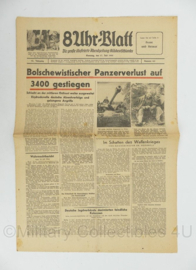 WO2 Duitse krant 8 Uhr Blatt 17 juli 1943 - 47 x 32 cm - origineel