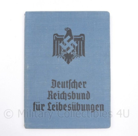 Wo2 Duitse Deutscher Reichsbund fur Leibesubungen oorkonde boekje 1937 Reichsbahn  - origineel Wo2 Duits