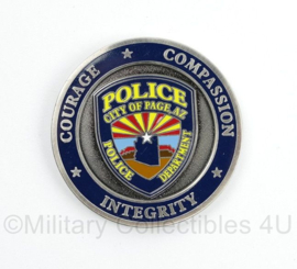 US Police City of Page AZ Police Department coin - diameter 3,5 cm - origineel