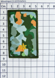 KL Nederlandse leger rangembleem met klittenband NFP camo - officieren - 5 x 8 cm