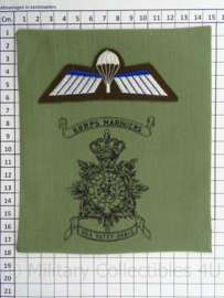 KM Marine Korps Mariniers borstzak logo met parawing - decoratie - afmeting 15 x 18 cm - origineel
