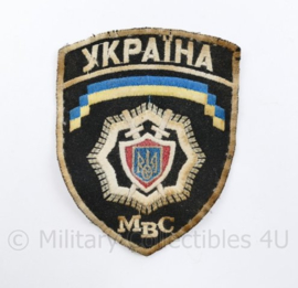 Oekraïens politie embleem MBC Ukraine Ykpaiha MBC - 12 x 9,5 cm - origineel