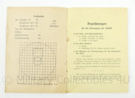 WO2 Duits Schiessbuch schietboekje 1937 / 1938 van 18 infanterie regiment 19 - 15 x 10½ cm - origineel